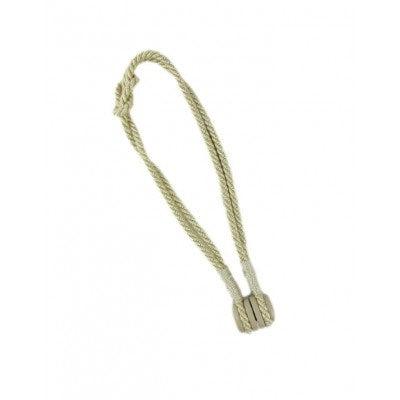 Cream/Gold - Magnetic Fluted Knot Lurex Curtain Tieback By Castle Trimmings || In Stitches Soft Furnishings Cream/Gold - Magnetic Fluted Knot Lurex Curtain Tieback By Castle Trimmings || In Stitches Soft Furnishings