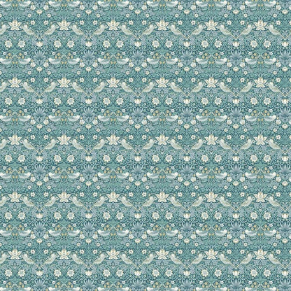 Teal F1678/01 - Strawberry Thief By Clarke & Clarke || In Stitches Soft Furnishings