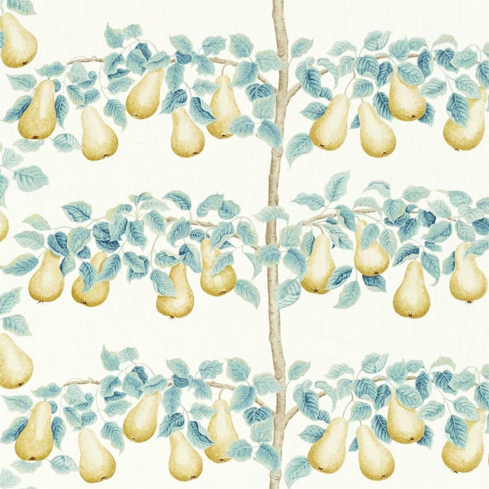 Gold/Aqua - Perry Pears By Sanderson || In Stitches Soft Furnishings Gold/Aqua - Perry Pears By Sanderson || In Stitches Soft Furnishings