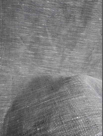 Charcoal - LuxLinenSheer By Slender Morris Furnishings || In Stitches Soft Furnishings