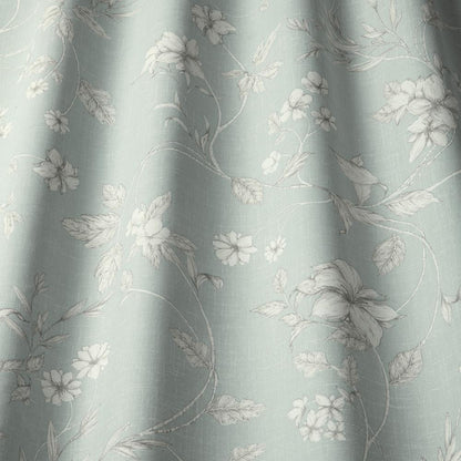 Eau De Nil - Etched Vine By Slender Morris || In Stitches Soft Furnishings