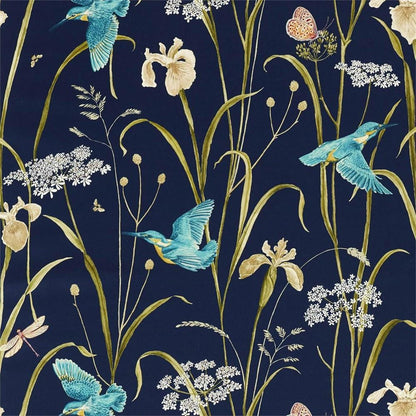 Navy/Teal - Kingfisher & Iris By Sanderson || In Stitches Soft Furnishings
