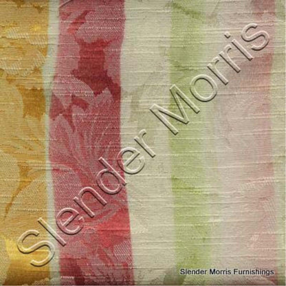 Cream/Pink - Lillypond Stripe By Slender Morris || In Stitches Soft Furnishings