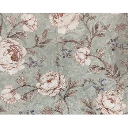 Blue - Peony (Jacquard) By Slender Morris || In Stitches Soft Furnishings