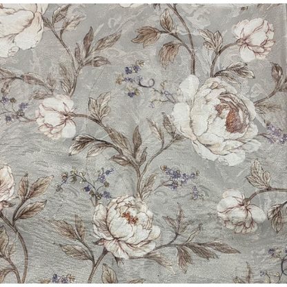 Grey - Peony (Jacquard) By Slender Morris || In Stitches Soft Furnishings