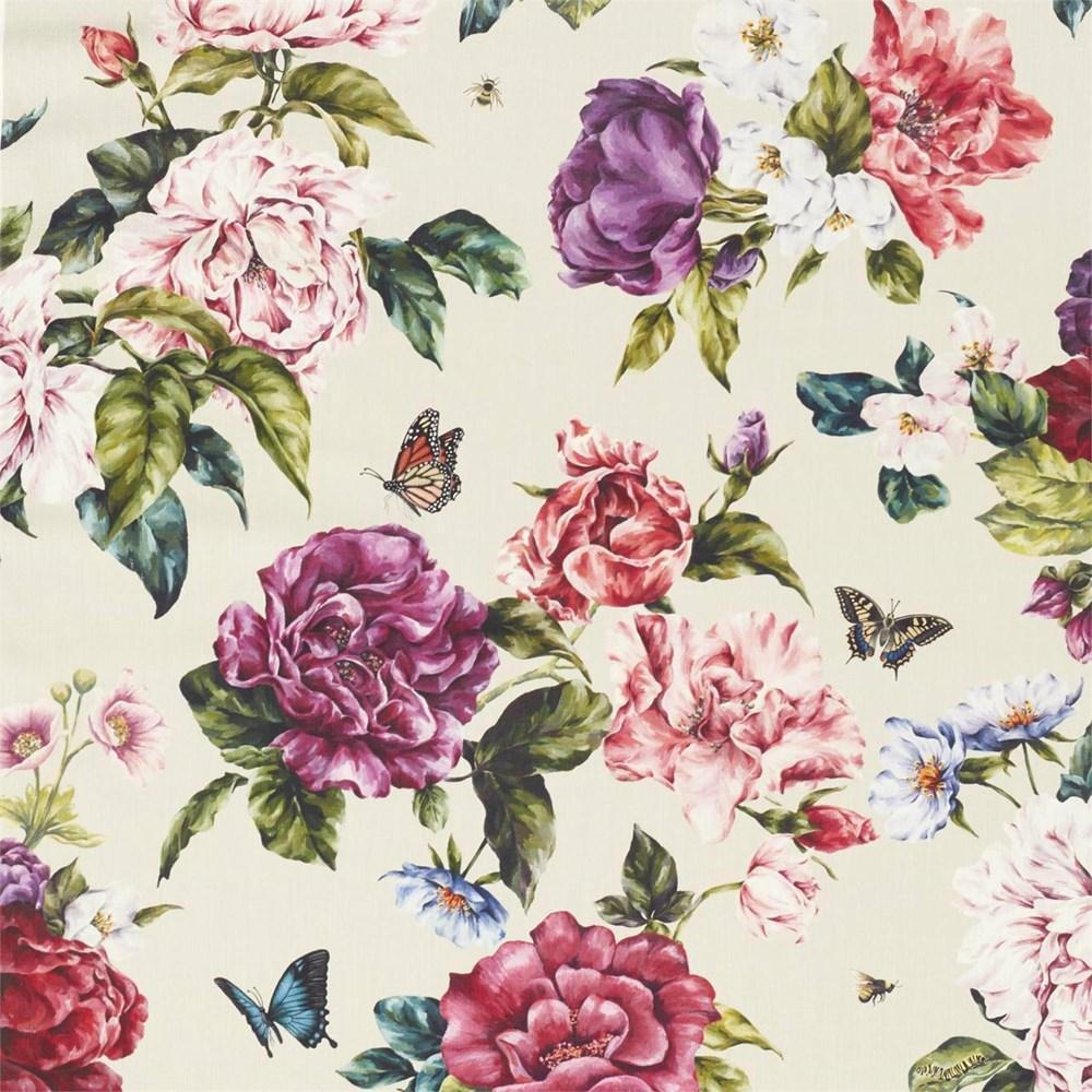 Fuchsia/Rose - Summer Peony Cotton By Sanderson || In Stitches Soft Furnishings